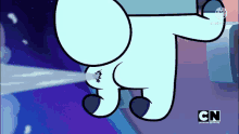 a cartoon character 's butt is shown in a cartoon from cn cartoon network .