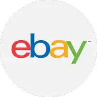 an ebay logo with a white background