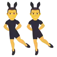 two cartoon characters wearing bunny ears on their heads