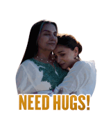 a picture of two women hugging with the words need hugs