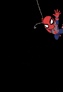 a cartoon drawing of a spider man with the word pagiii written on the bottom