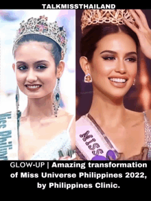 a picture of a woman with a crown and a sash that says ' miss universe philippines ' on it