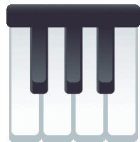 an icon of a piano keyboard with three keys