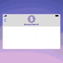 stimulus check # 2 is displayed on the screen of a cell phone