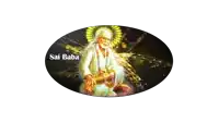 a picture of a man with the words sai baba on it