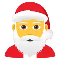 a cartoon illustration of santa claus with a white beard and a red hat