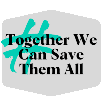 a sticker that says together we can save them all on it