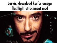 a picture of a man with the words jarvis download kurfur omega fleshlight attachment mod