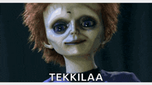 a picture of a puppet with the words tekkilaa written below it