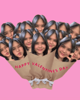 a bunch of girls are wrapped in brown paper with the words happy valentines day