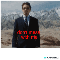 a man in a suit and tie stands in front of mountains with the words " do n't mess with me "