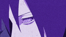 a person in a purple outfit is standing in a purple area with a purple light coming out of it