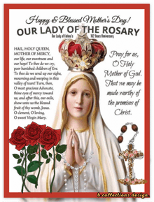a poster that says happy & blessed mother 's day