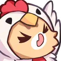 a cartoon of a chicken making a funny face with its mouth open