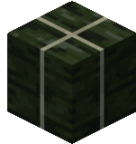 a minecraft block with a ribbon tied around it