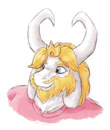 a drawing of a goat with horns and a beard