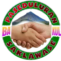 a logo with two hands shaking and the words paseduluran ba kul saklawase