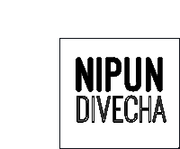 a black and white logo that says nipun diveche on a white background