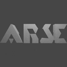 the word arse is written in gray letters on a gray background