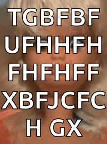 a picture of a woman with the letters tgbbfb ufhhfh fhhfff xbfjcfc h gx