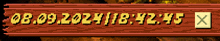 a pixelated image of a wooden plank with the date 08.09.2021