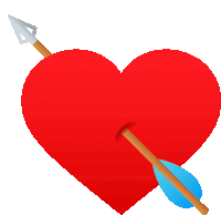 a red heart with an arrow going through it