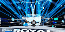 two wrestlers in a ring with the word royal on it