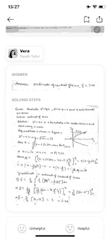 a screenshot of vera gauth tutor 's answer to a question