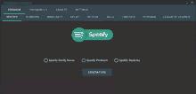 a screenshot of a spotify app with a green button