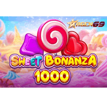 a game called sweet bonanza 1000 with lollipops on the screen