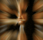 a blurred image of a person 's face with the number 36 visible