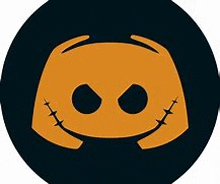 the discord logo is a skull with stitches on it .