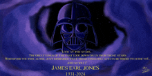 a poster for james earl jones 1931-2024 with darth vader