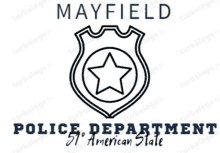 a mayfield police department logo with a star in the center