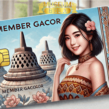 a museum bola member gacor credit card with a woman on it