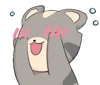 a cartoon drawing of a teddy bear covering his eyes with his paws
