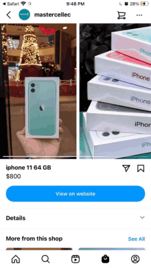 an iphone 11 64 gb for $ 800 is being sold