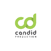 a logo for a company called candid production is shown