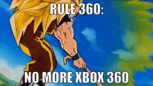 rule 360 : no more xbox 360 written on a cartoon