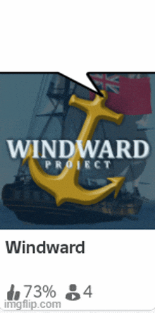 a poster for the windward project with an anchor