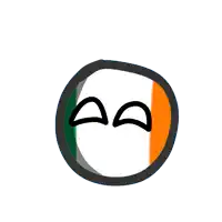 a drawing of an irish ball with a smiley face on it