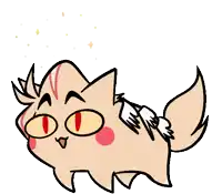 a cartoon drawing of a cat with wings