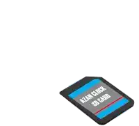 a azan clock sd card with a blue label