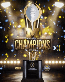 a trophy for the national champions of the 2023 football championship