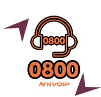 a logo for nvoip shows a pair of headphones