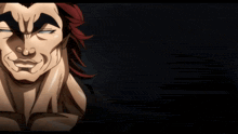 a man with red hair is waving his hand in a dark room