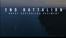 a poster for the 2nd battalion royal australian regiment shows a body of water