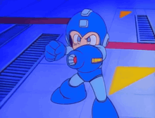 a cartoon character with a red button on his chest
