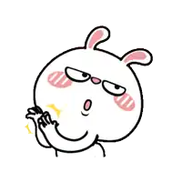 a cartoon rabbit is making a funny face with his hand on his face