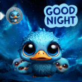 a picture of a quaker duck with the words good night